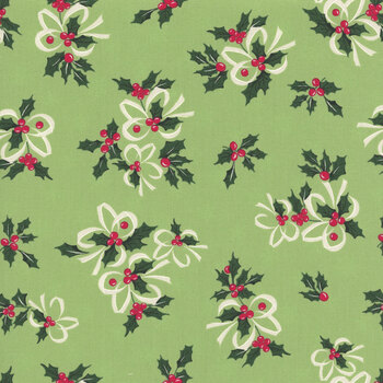 Nantucket Noel 55371-15 Green Holly Berry by Camille Roskelley for Moda Fabrics