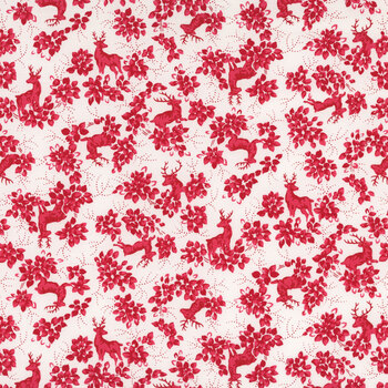 Nantucket Noel 55372-26 Christmas Red Reindeer by Camille Roskelley for Moda Fabrics