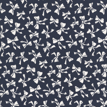 Nantucket Noel 55373-17 Navy Christmas Bows by Camille Roskelley for Moda Fabrics