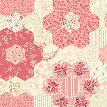 Grandma's Flower Garden 108" Wide AW-10832-E Primrose by Laundry Basket Quilts for Andover Fabrics