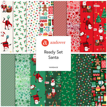 Ready Set Santa  Yardage by Makower UK for Andover Fabrics