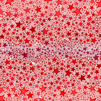 Ready Set Santa MU-247-R Ombre Star Red by Makower UK for Andover Fabrics