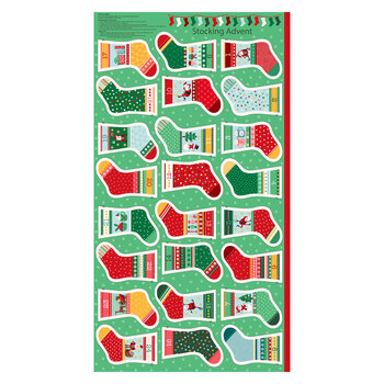 Ready Set Santa MU-336-1 Multi Advent Panel by Makower UK for Andover Fabrics