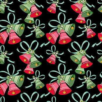 Home for the Holidays A-10844-K Solstice Bells Midnight by Andover Fabrics