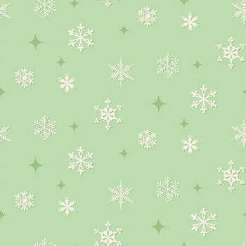 Home for the Holidays A-10847-G Flurries Spruce by Andover Fabrics
