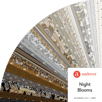 Night Blooms  2.5" Strips Nancy Rink for Andover Fabrics