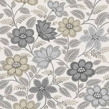 Night Blooms A-10923-L Night Blooms Dove by Nancy Rink for Andover Fabrics