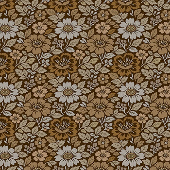Night Blooms A-10924-N Gloam Cocoa by Nancy Rink for Andover Fabrics