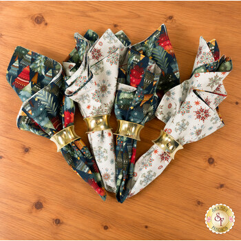  Cloth Napkins Kit - Makes 4 - Nordic Holiday Village