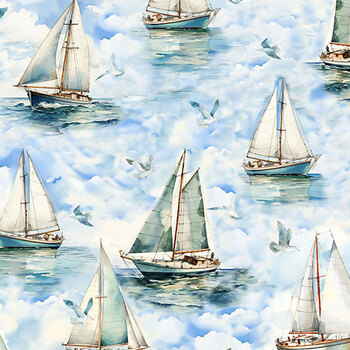 Tides & Tradewinds Y5902-484 Seaside by Hoffman Fabrics
