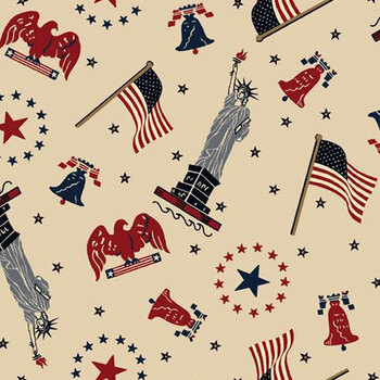 America the Beautiful R332386D Multi Large Toss by Judie Rothermel for Marcus Fabrics