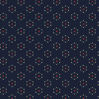 America the Beautiful R332392D Navy Circled Stars by Judie Rothermel for Marcus Fabrics