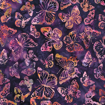 Bali Batiks - Bloom & Flutter MR71-423 Marsala by McKenna Ryan for Hoffman Fabrics