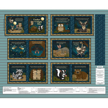 Little Readers 8 2723BP-77 Navy Book Panel by Leanne Anderson and Kaytlyn Kuebler for Henry Glass Fabrics