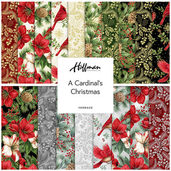 A Cardinal's Christmas  Yardage by Hoffman Fabrics