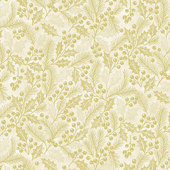 A Cardinal's Christmas Z7833-20G Natural Gold by Hoffman Fabrics