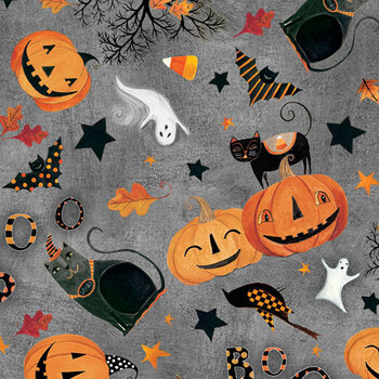 Harvest Moon Magic HMMA-6767 GREY by Bernadette Deming for P&B Textiles