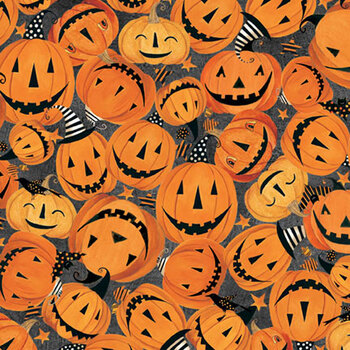 Harvest Moon Magic HMMA-6769 ORNGGREY by Bernadette Deming for P&B Textiles