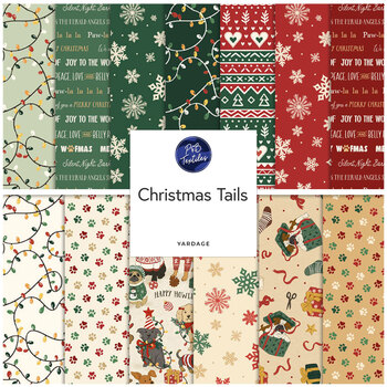 Christmas Tails  Yardage by JJ Design House for P&B Textiles