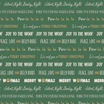 Christmas Tails CTAI 6753 GREEN by JJ Design House for P&B Textiles