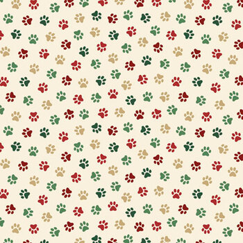 Christmas Tails CTAI 6755 ECRU by JJ Design House for P&B Textiles