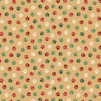 Christmas Tails CTAI 6755 TAN by JJ Design House for P&B Textiles