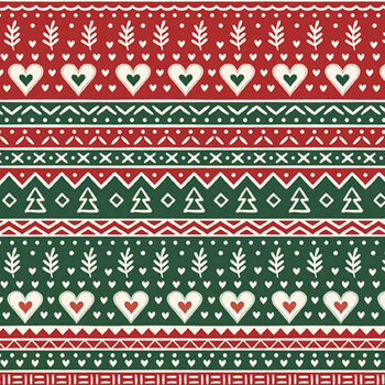 Christmas Tails CTAI 6756 REDGREEN by JJ Design House for P&B Textiles