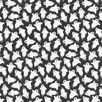 Magic Spells 2364-99 Black White Ghosts by Frank Garcia for Blank Quilting