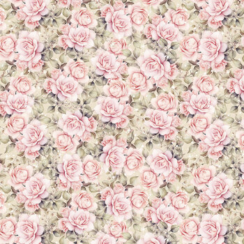 Christmas Market 3442-14 Cream Small Floral  by Frank Garcia for Blank Quilting