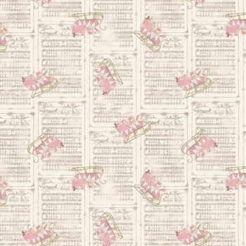 Christmas Market 3443-14 Cream Sleds  by Frank Garcia for Blank Quilting