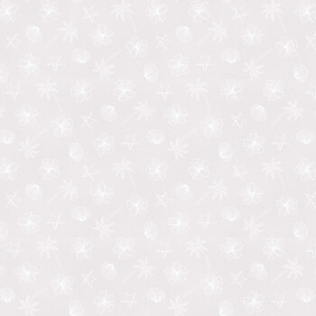 Santa on Vacation 1390-01W White Tonal by Urban Essence Design for Blank Quilting