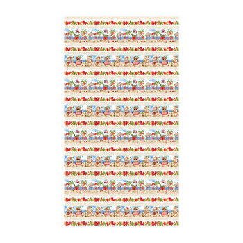 Santa on Vacation 1393-13 Sky Blue Border Stripe by Urban Essence Design for Blank Quilting