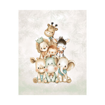 Tiny Tails Minky 3158PMK-16 Soft Sage Snuggle Panel by Tango Twist Designs for Blank Quilting