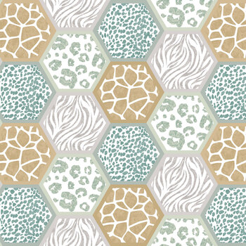 Tiny Tails Minky 3160MK-106 Multi Animal Skins Patchwork by Tango Twist Designs for Blank Quilting