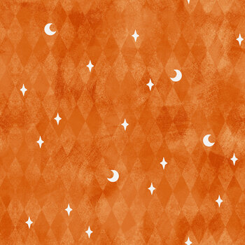 Moonlight Cruisin' 3317G-33 Orange Argyle Texture by Shelly Comiskey for Henry Glass Fabrics