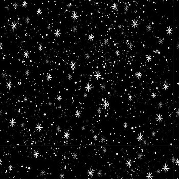 Jolly Days 3023-39959-911 Snowflakes Black by Susan Winget for Wilmington Prints