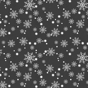 Snowy Serenades 3017-27785-911 Snowflakes Black by Danielle Leone for Wilmington Prints