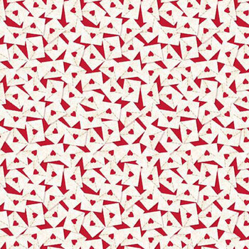 Follow Your Heart R792368D Red Love Letters by Lamb Farm Designs for Marcus Fabrics