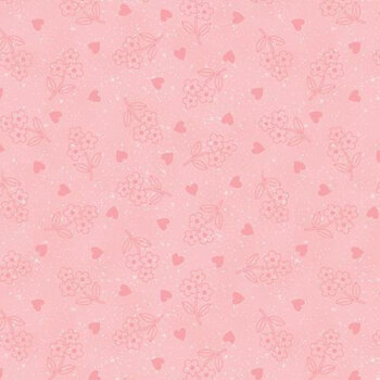 Follow Your Heart R792369D-BLUSH Blush Hearts & Flowers by Lamb Farm Designs for Marcus Fabrics