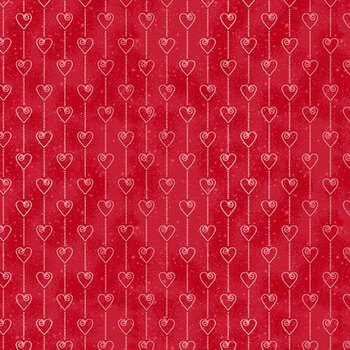 Follow Your Heart R792371D Red Heart String by Lamb Farm Designs for Marcus Fabrics