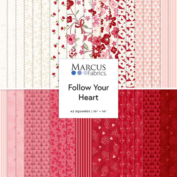 Follow Your Heart  10" Squares Lamb Farm Designs for Marcus Fabrics