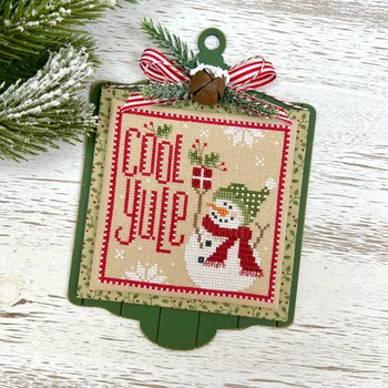 Cool Yule Shiplap Ornament Cross Stitch Pattern by Paisleys & Polka Dots