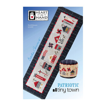 Patriotic Tiny Town Cross Stitch Pattern by Heart in Hand Needleart