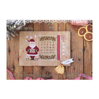 Santa's Advent Calendar Cross Stitch Pattern by Madame Chantilly