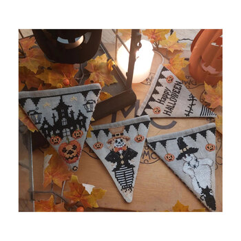 Happy Halloween Flags Cross Stitch Pattern by Serenità di Campagna