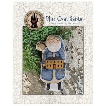 Blue Coat Santa Cross Stitch Pattern by Teresa Kogut