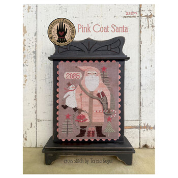 Pink Coat Santa Cross Stitch Pattern by Teresa Kogut
