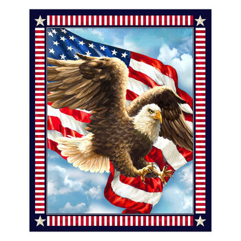 Liberty Eagle Panel PANELDG-CD3190 USA by Dona Gelsinger for Timeless Treasures Fabrics