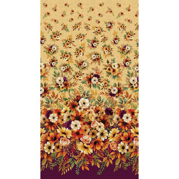 Amber & Spice 15612-99  Border Multi by Nicole DeCamp for Benartex