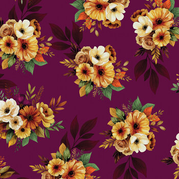 Amber & Spice 15613-87  Bouquets Wine by Nicole DeCamp for Benartex